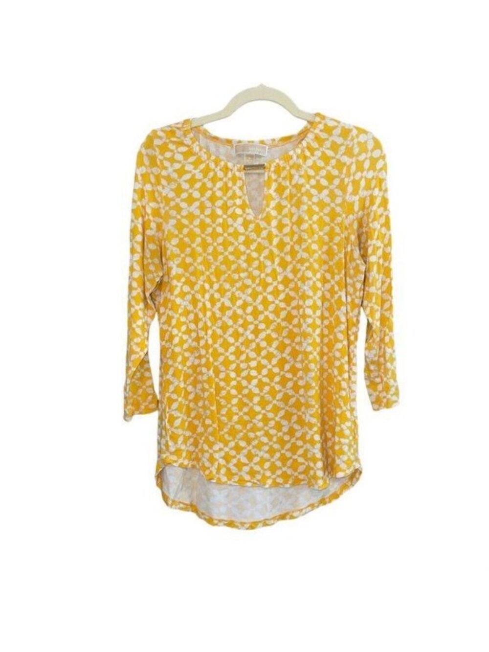 Michael Kors Yellow White Top Small